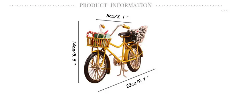 Фигурка велосипеда для друга, лучшие подарки для детей, подарок на день рождения, игрушки для рабочего стола, украшение для дома, Ретро металлическая модель велосипеда, ремесло
