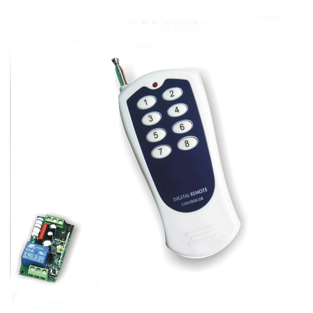 smart home wireless remote switch 220vPower Switch System 8 Receiver& 1 remote 8CH 10A Light Lamp LED SMD ON OFF