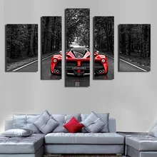 

Decorative cool car waterproof Canvas Painting Wall Art abstract landscape Spray Painting For Living Room Unframed wall pictures