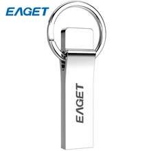 EAGET 128GB Metal USB Flash Drive 32GB USB 3.0 Mini Key Ring PenDrive Disk 64GB Waterproof Shock Memory Flash Stick 16GB U90