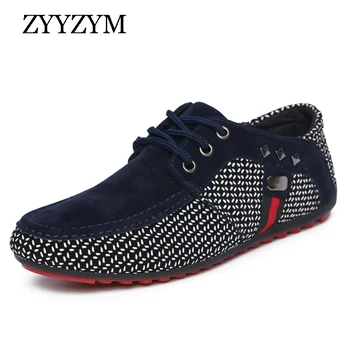 ZYYZYM Men Shoes Spring Summer Men Casual Shoes Lace-Up Style Light Breathable Fashion Man Loafers Shoes Men fires men casual shoes adult spring breathable flat shoes autumn soft fashion loafers male lace up comfortable shoes man shoes