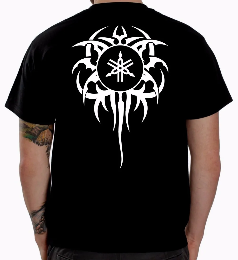 Hip Hop Rock T Shirts Men Sleeve Homme T shirt Tribal Logo Biker T