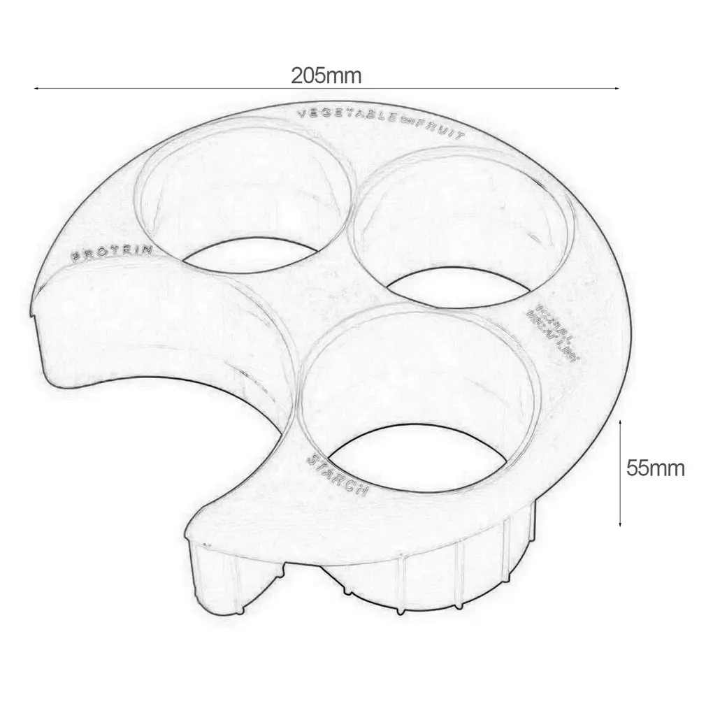 Круглый инструмент контроля порции еды измерительная плита инструменты для приготовления пищи инструмент для похудения кухонная еда Экологичная тарелка