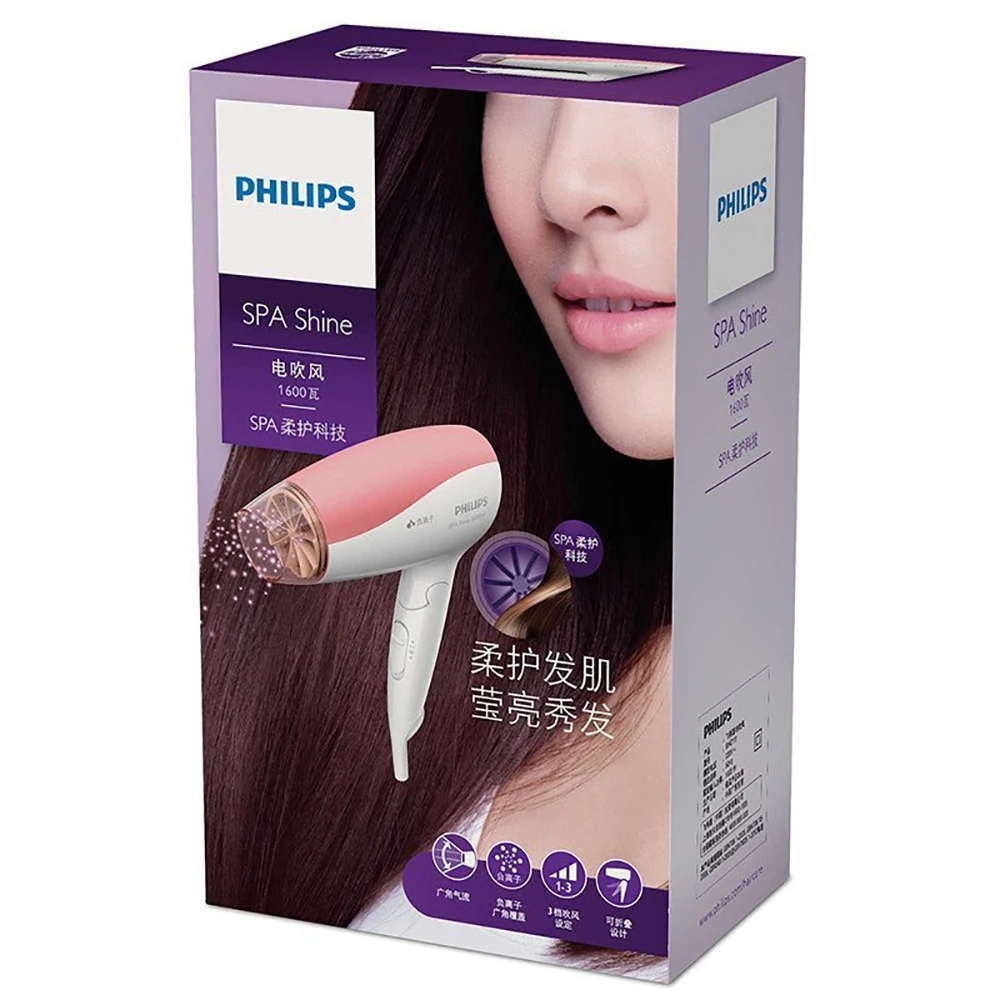 Philips Фен BHC111/05 с горячим и холодным воздухом складной анион высокой мощности воздуховод для бытовой трехскоростной гибкой установки