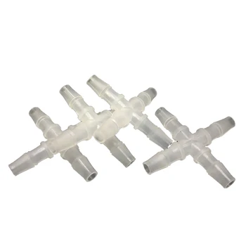 

X Type OD 2/4/6/8/10/12MM Cross Joint Equal Diameter Four Links Plastic Four Pipe Plastic Pipe Hose Fittings