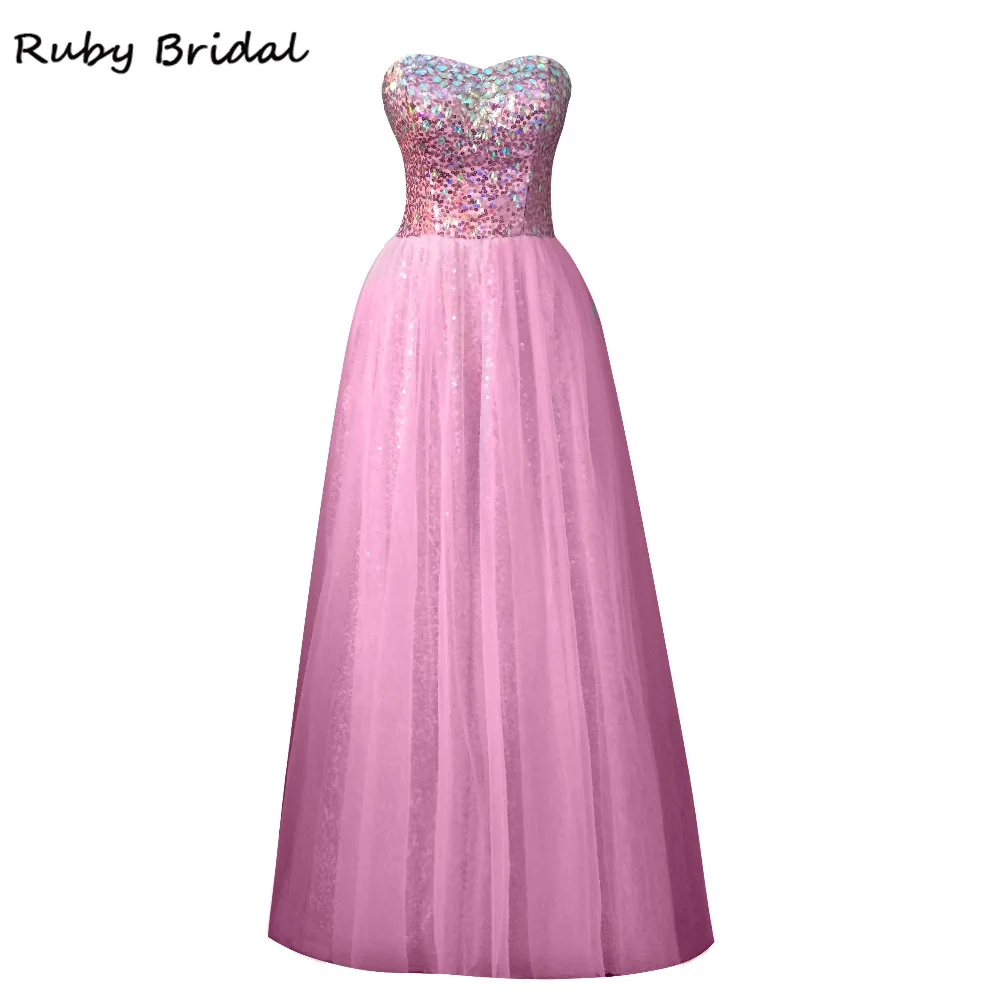 Ruby Bridal Vestido De Festa длинные трапециевидные розовые платья для выпускного бала из