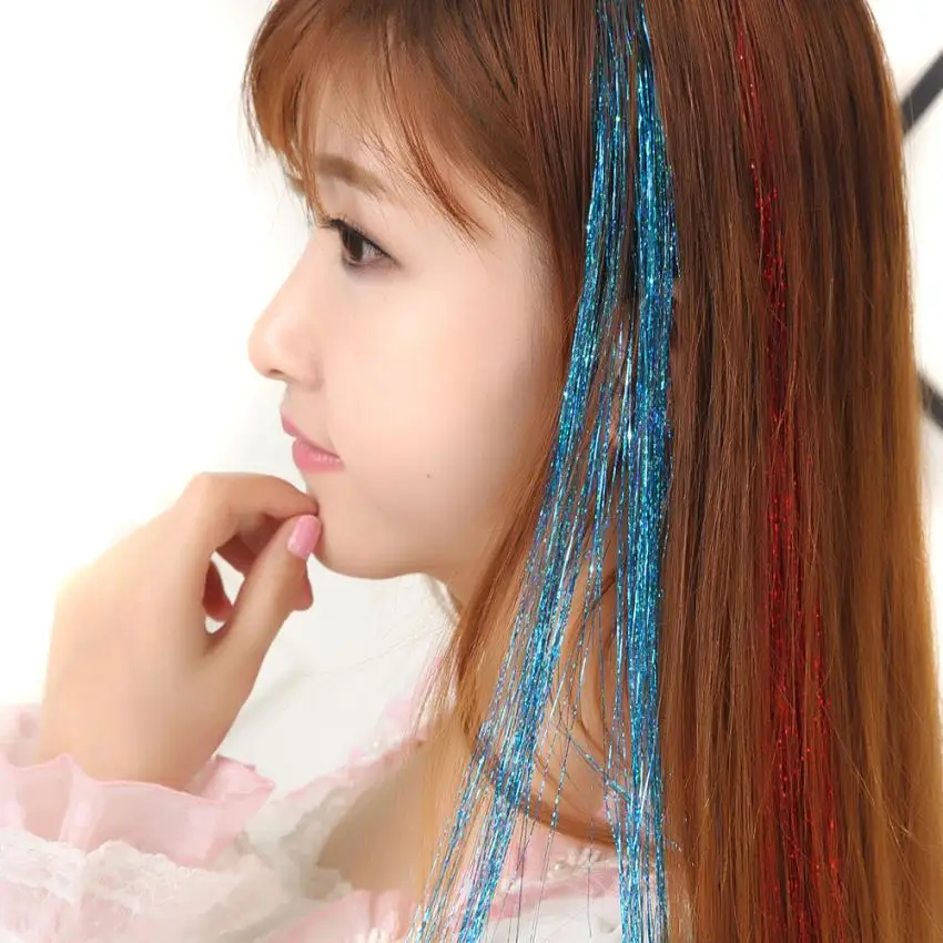 Styling Accessory Hair Tinsel Sparkle Holographic Glitter Extensions