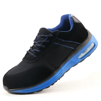 

large size men fashion breathable steel toe covers work safety shoes air cushion sneakers anti-pierce tooling security boots man