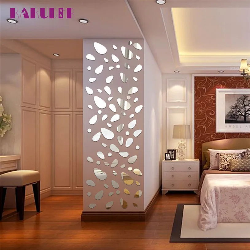 

12Pcs 3D Mirror Vinyl Removable Wall Sticker Decal Home Decor Art DIY Acrylic mirror wall stickers Wallpaper for living room