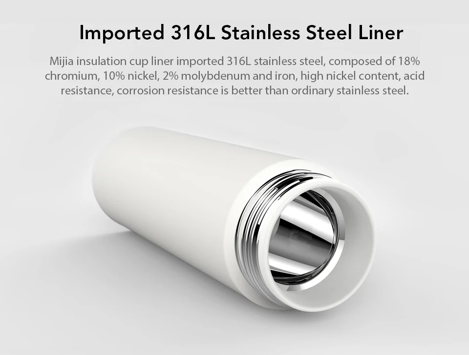 Xiaomi Vacuum Cups 12 Hours Hot 316L Stainless Steel Insulated Mug Drink Beverage Bottle 500ML 17oz (9)