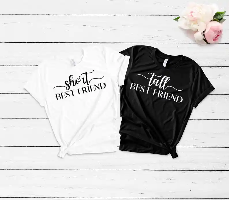 tall best friend short best friend t shirt