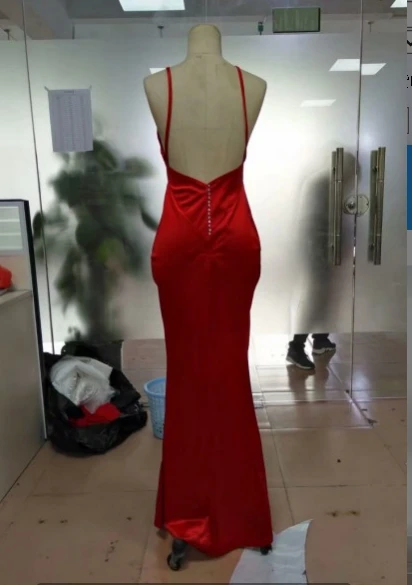 Длинное красное платье с глубоким v-образным вырезом, модное вечернее облегающее платье, сексуальное женское платье без рукавов с открытой спиной, летнее платье