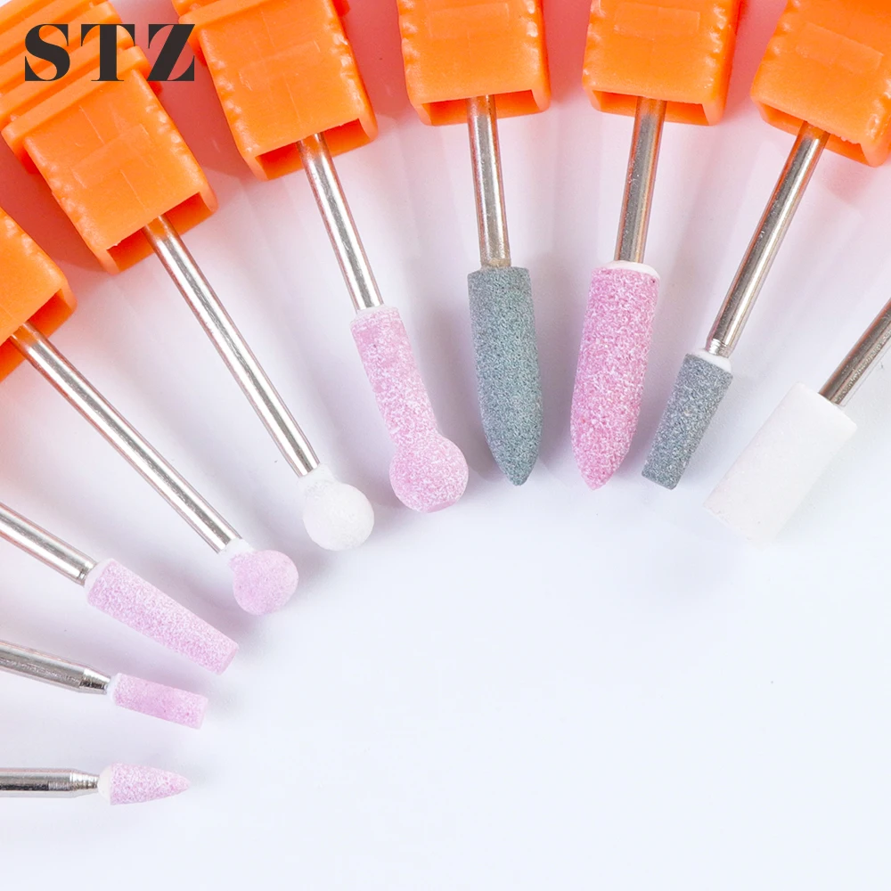 

STZ 10 Type Ceramic Stone Nail Drill Bit Rotary Burr Cuticle Clean Mill Cutter Manicure Pedicure Nail Art Tool Accessory MS01-10