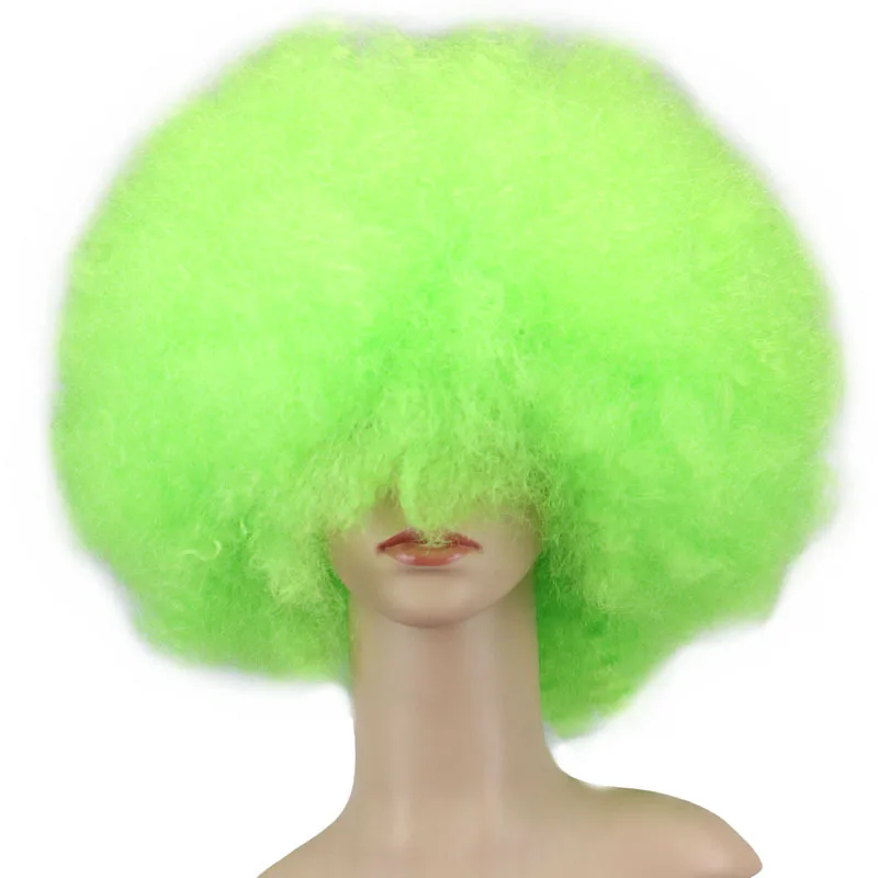 Супер взрыв головной убор Аниме косплей для клоуна Мода и Мульти Красочные короткие пушистые в Хэллоуин Карнавал Вечерние - Цвет: Зеленый
