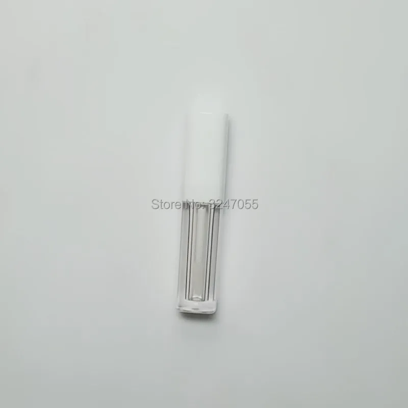 1,5 мл 50/100 шт пустой пластиковый прозрачный косметический блеск для губ трубка с черной/розовой/белой/бежевой крышкой, мини-помада/бальзам для губ образец бутылки
