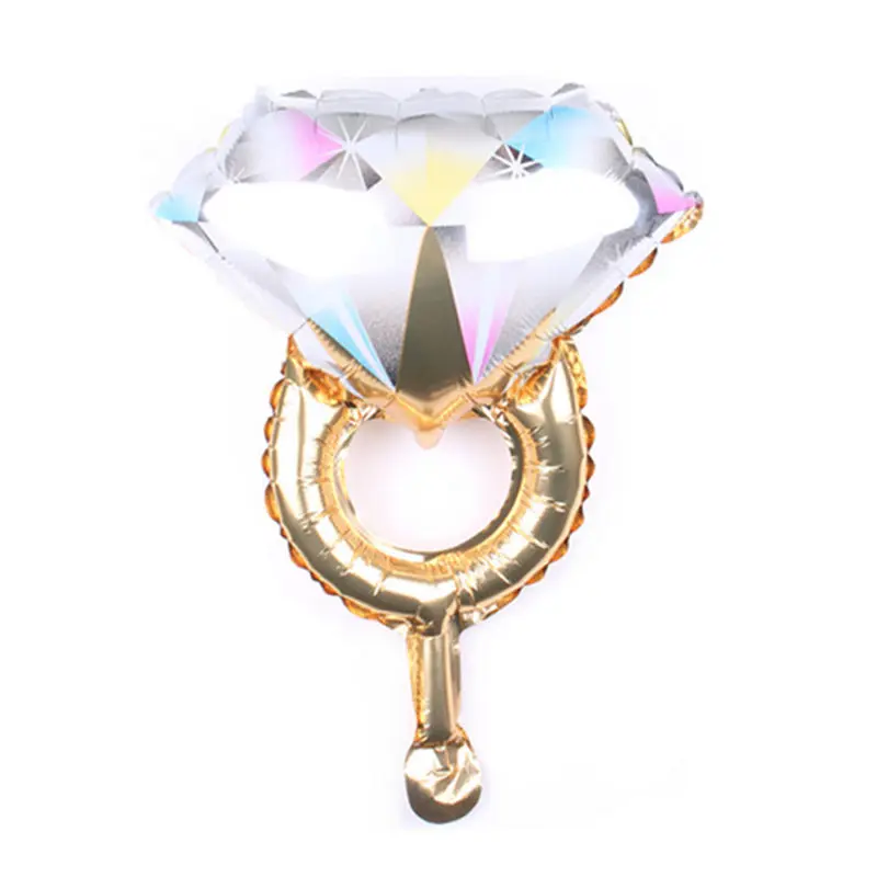GOGO PAITY новые мини алмазные кольца формы алюминиевые воздушные шары для свадьбы вечеринки Свадебные украшения комнаты шары высокого качества - Цвет: Золотой