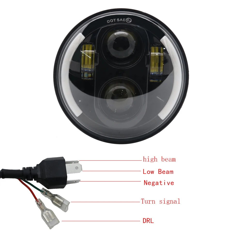 Универсальная 5 3/4 дюймов 5,7" светодиодная Автомобильная мотоциклетная фара H4 Phare Farol моторная фара Головной свет для Harley индийский Скаут Honda