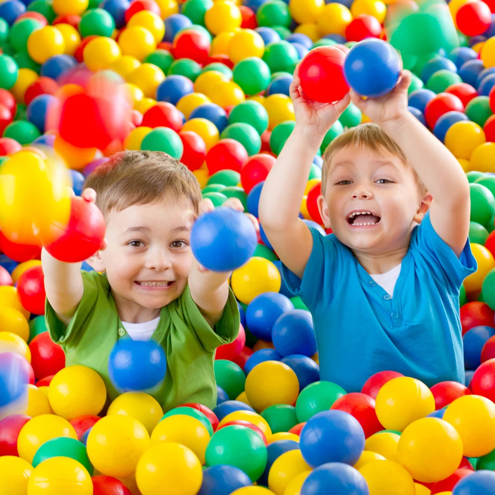 E Support™ 300PCS Colorful Plastic Ball Pit Balls Baby Kids Tent Swim Toys Ball Pool Ball Ocean Ball 
