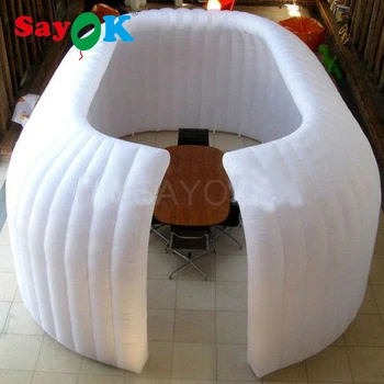 Cheap Inflatable Office Tent Meeting Room 4x2.5x2.5mH Show Room With LED Light Strip And Continuous Inner Blower For Office Trade Show
