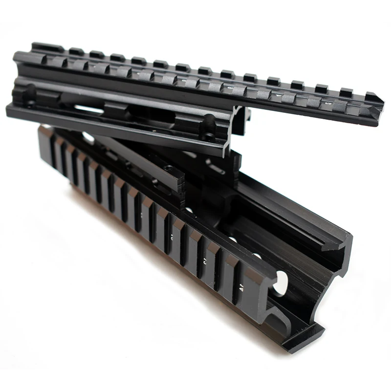 التكتيكية قطرة في رباعية السكك الحديدية نطاق جبل RIS رباعية Handguard ل AK 47 AK74 AKS الصيد الرماية الادسنس بندقية التبعي أسود/تان