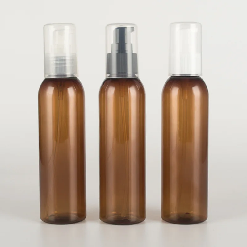 

1pcs 150ml brown round shoulder lotion pump Shampoo shower gel empty bottle lotion hand sanitizer bottled travel wholesale BQ164