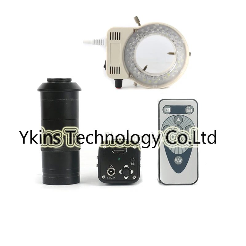 

HD 60F / S 1080P HDMI Industrial Video Microscope Camera Kit + Infrared Remote Control + 100X C Mounting Lens + 56 LED Ring Ligh