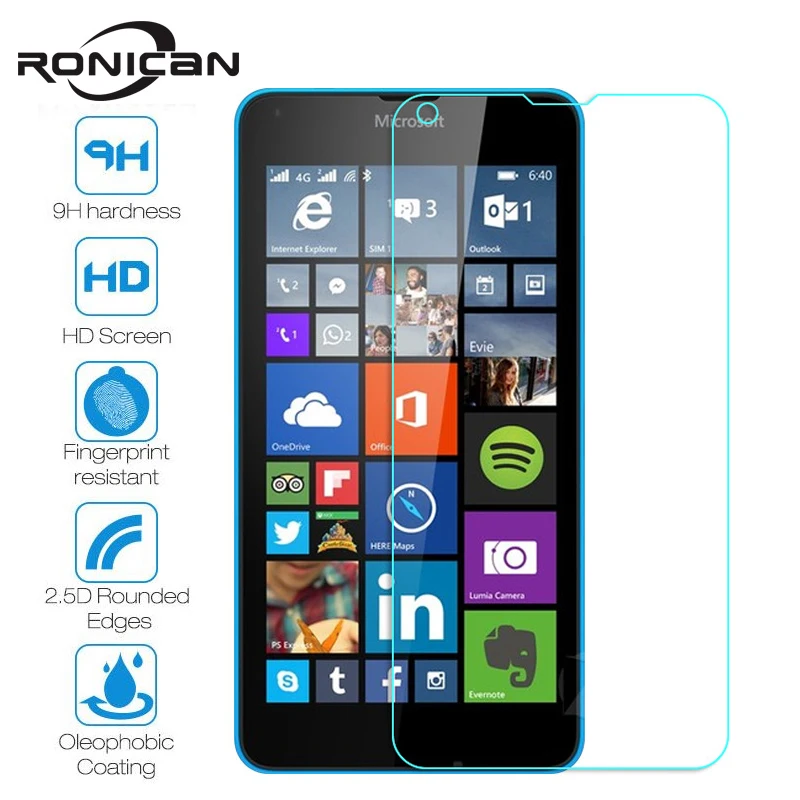 

RONICAN 2.5D 0.26MM Premium Explosion-proof Tempered Glass Screen Protector Film For Nokia Microsoft Lumia 640 Dual Sim Lte 5.0