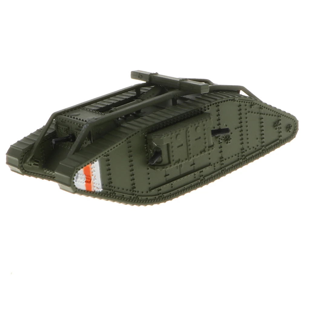 1:100 Britain UK MK. IV Male Tank Model & German A7V Tank Panzer - WWI Army Vehicle Model Toy Soldier Gifts