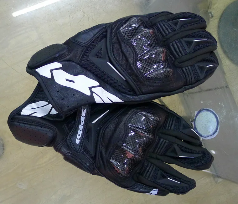 Летние перчатки из углеродного волокна для мотогонок дышащие перчатки из STR-3 кожи 3 цвета 3 размера