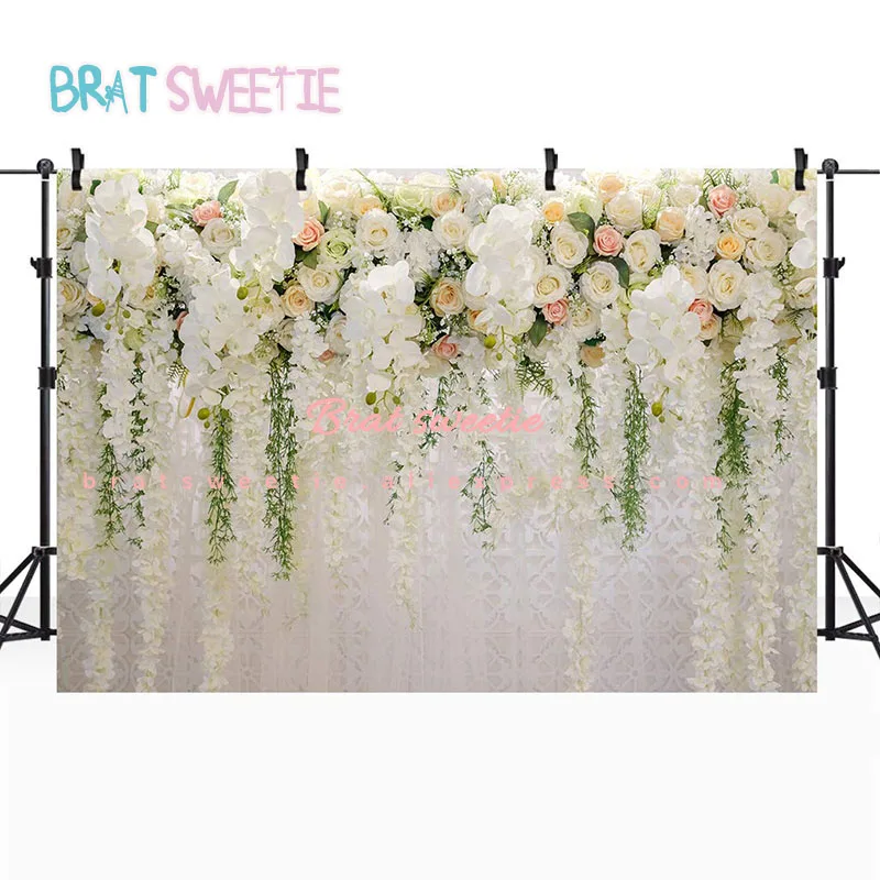

210X150cm Artificial Flowers Roses Backdrops Birthday Party Anniversary Photography Backgrounds Wedding Decorations Supplies