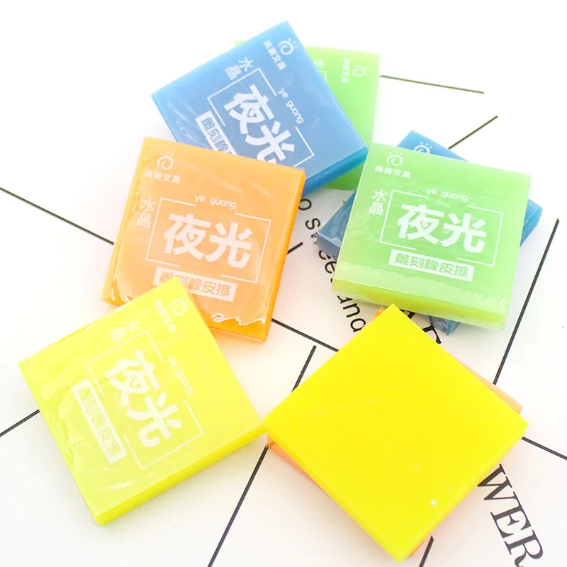 

1PCS soft and durable eraser flexible square color pencil eraser office school stationery student supplies
