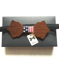 Америка 2016 Топ Мода деревянная галстук-бабочка мужчины бабочкой Женщины ЗВЕЗДЫ ЛЮБИТ 20 шт./лот