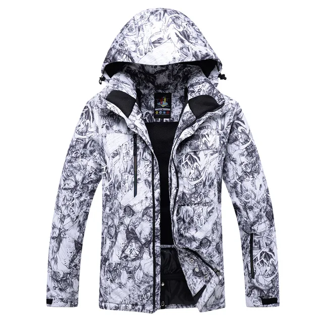 US $51.54 Thermal Ski Jackets Men Snowboarding Clothing Winter Outdoor Sportswear Hooded Snow Skiing Jacket W