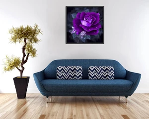 5D DIY Diamond Painting Flowers Purple Rose Diamond Painting Bloemen Diamond Embroidery Mosaic Flowers Painting Rhinestones