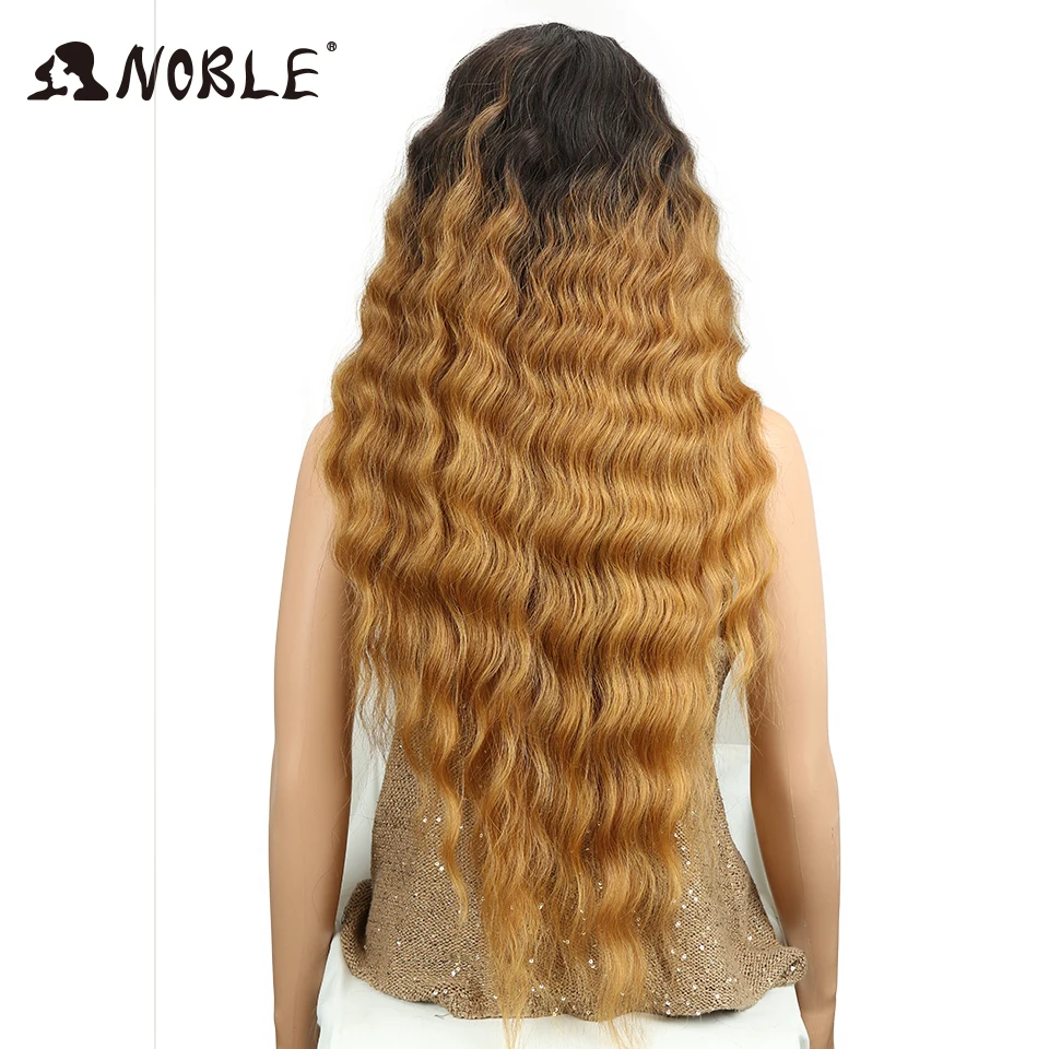 Благородный перука Омбре бордовый парик Средняя часть глубокая волна Glueless длинные волнистые синтетические парики для черных женщин натуральный волос 30 дюймов