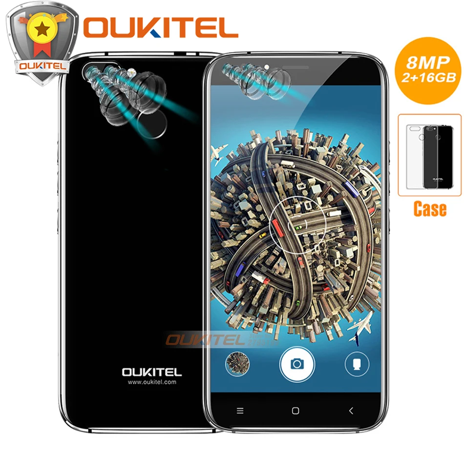 Original Oukitel U22 Four Cameras 5 5 Mobile phone Android 7 0 MTK6580A Quad Core 8MP