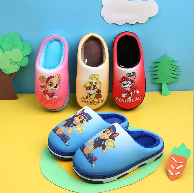 

New Hot Genuine paw patrol children's shoes baby winter indoor anti-skid shoe boys girls chase skye Everest ryder children gift