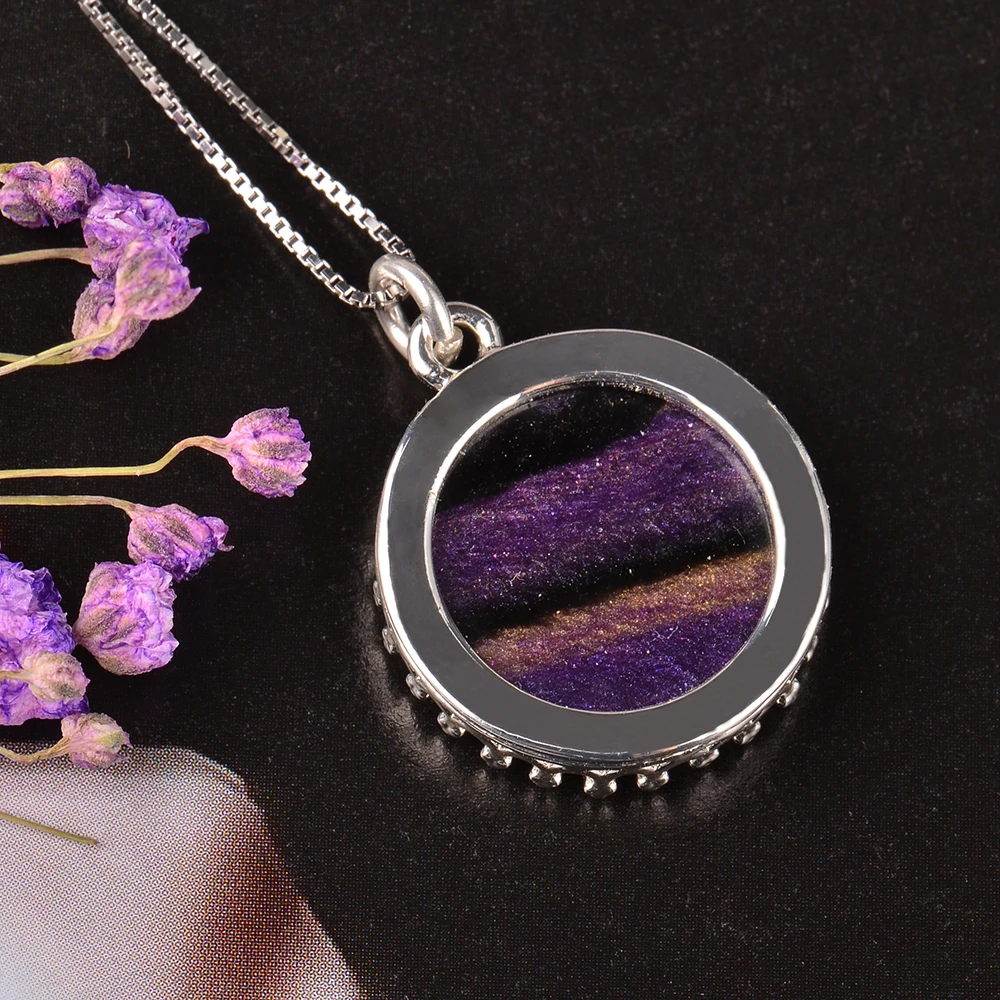 MosDream очаровательное фиолетовое ожерелье с подвеской в виде звезды и реки, s925 Серебряная цепочка с драгоценным камнем, элегантное ювелирное изделие для женщин, подарок