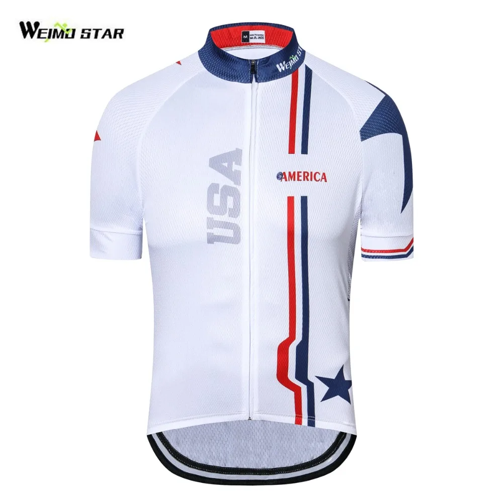 2021 Cycling Jersey Usa Flag Mtb Bicycle Clothing Bike Wear Clothes Men Women Short Sleeve