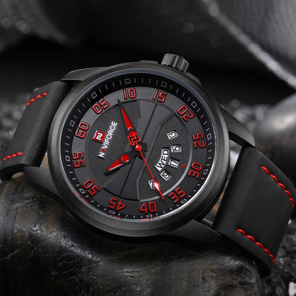 Часы наручные NAVIFORCE Мужские кварцевые модные брендовые спортивные