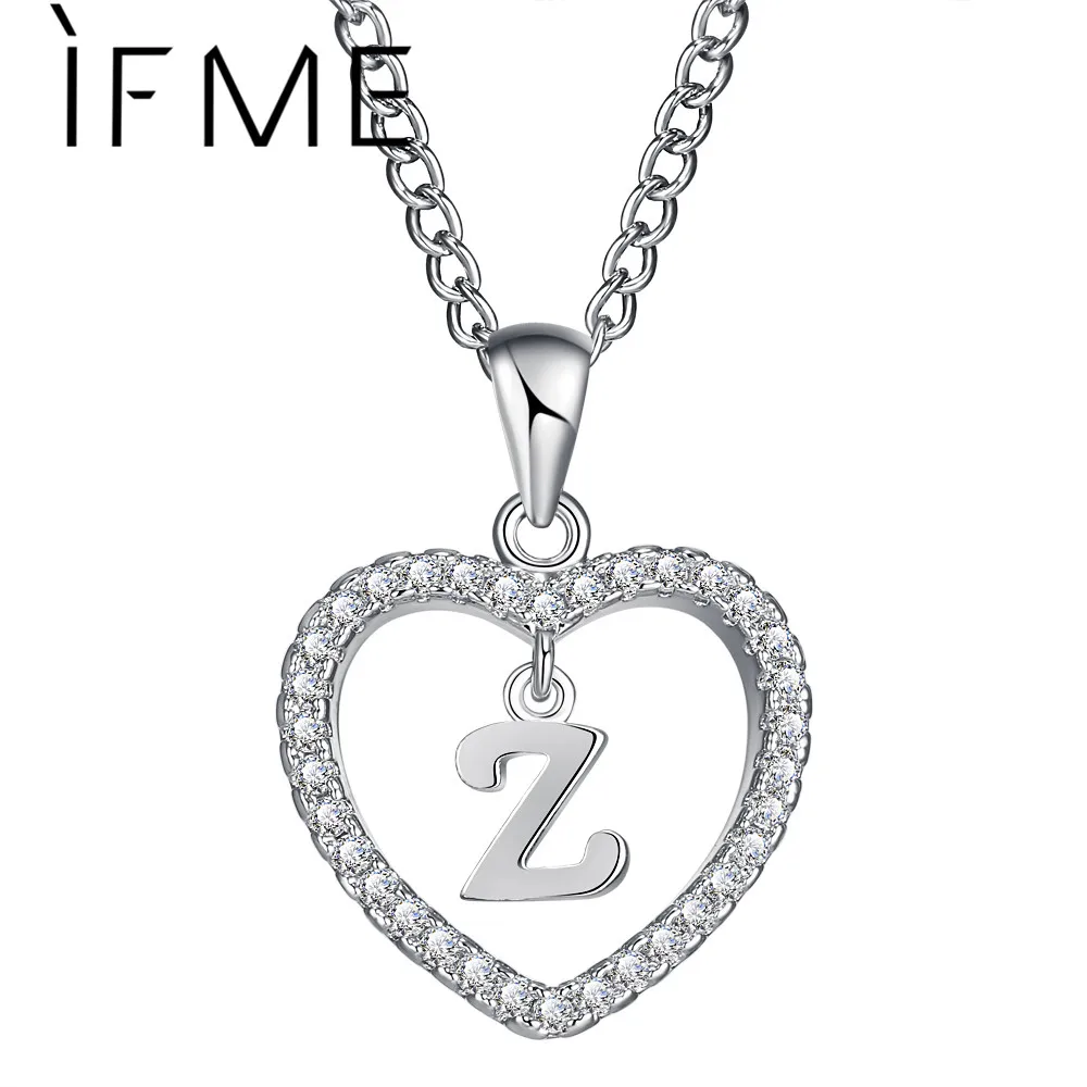 If Me Design Z Letter Name Necklaces Pendant For Women Girl Fashion Long Chain Heart Necklaces Cubic Zirconia Gifts Pendants For Women Heart Necklacedesigner Necklace Aliexpress