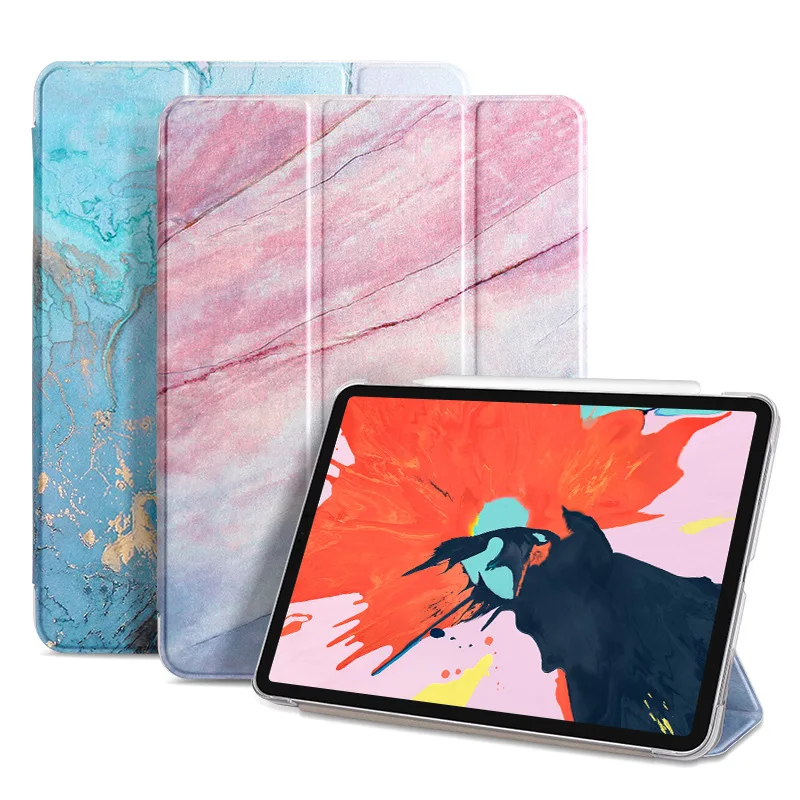 Для iPad Pro 11 чехол 2018 ультра тонкий Мрамор из искусственной кожи Funda Магнитный