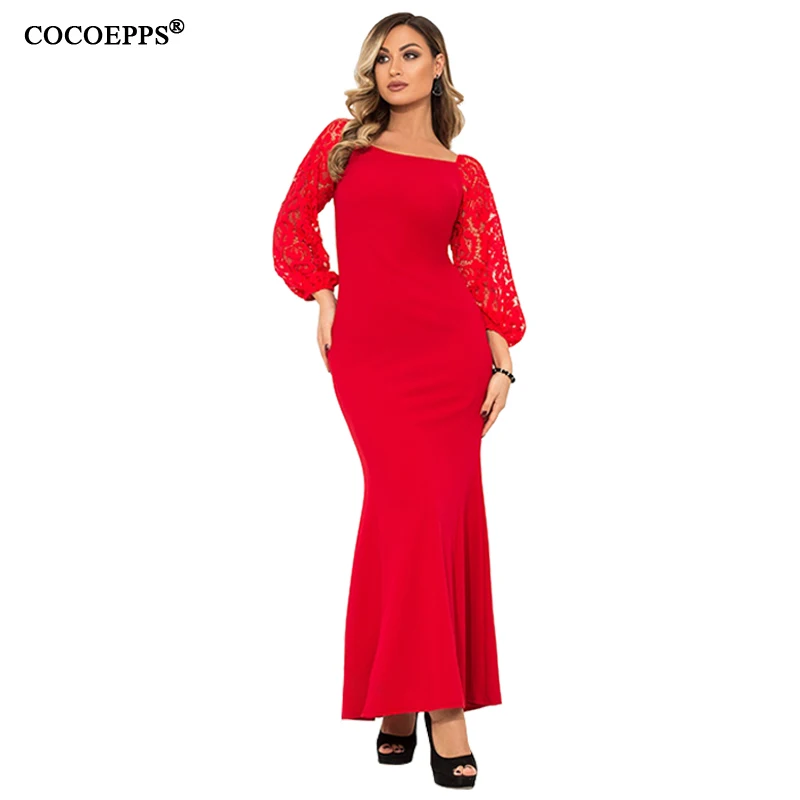 5xl 6xl 2019 весеннее длинное кружевное платье размера плюс сексуальное женское макси