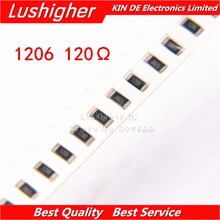100 шт. 1206 SMD резистор 1% 120 Ом 121 120R 120ohm