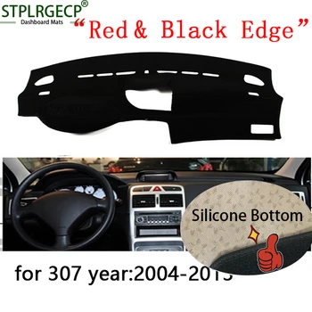 

Stplrgecp Top Quality Double layer Dash Mat Dashmat Dashboard Cover Sun Shade Dash Board Cover Carpet for Peugeot 307 2004-2013