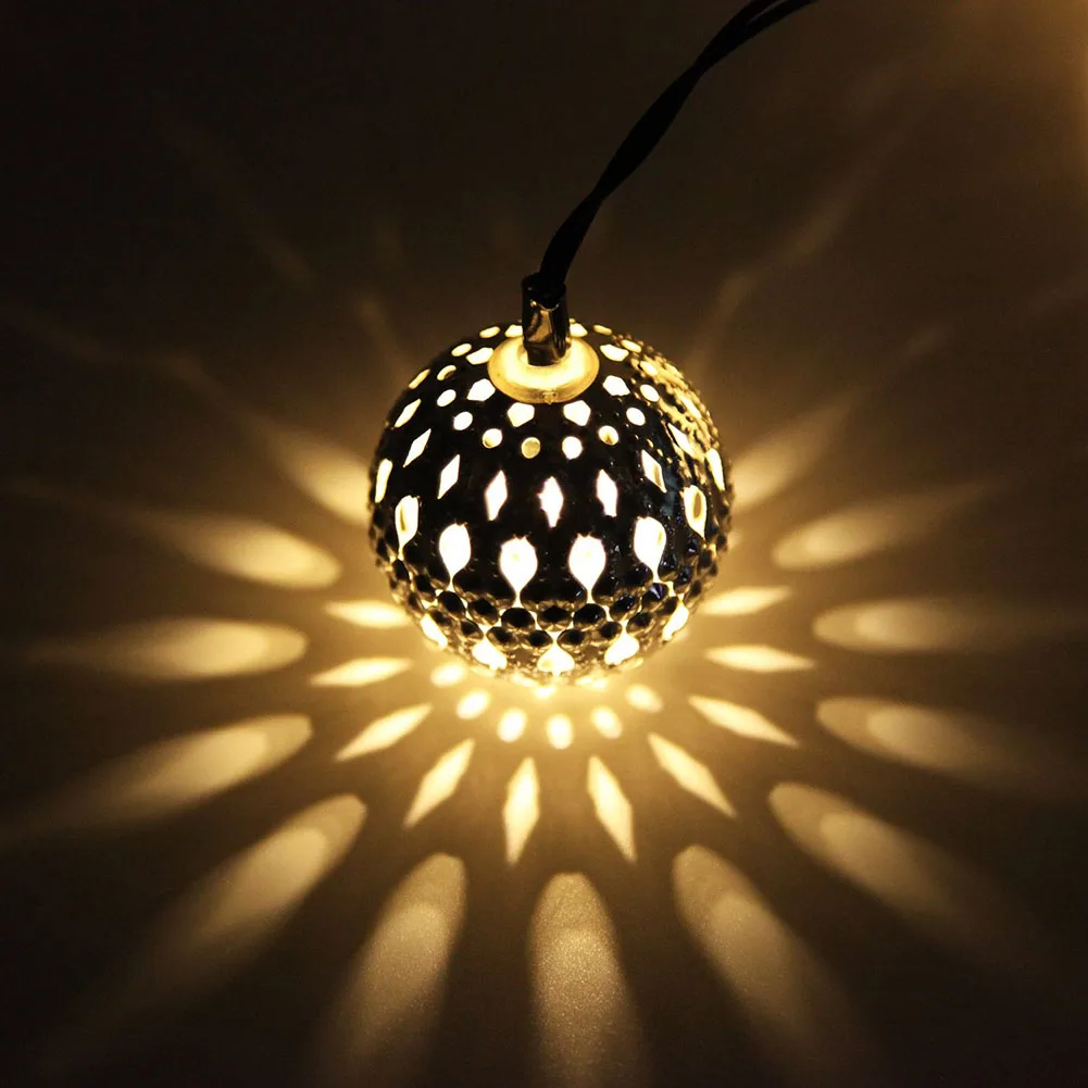 1157 47 De Réductiontamproad 10 Led Guirlandes Lumineuses Maroc Style Boule Pour Intérieur Extérieur événements Jardins Maisons Mariage Fête De