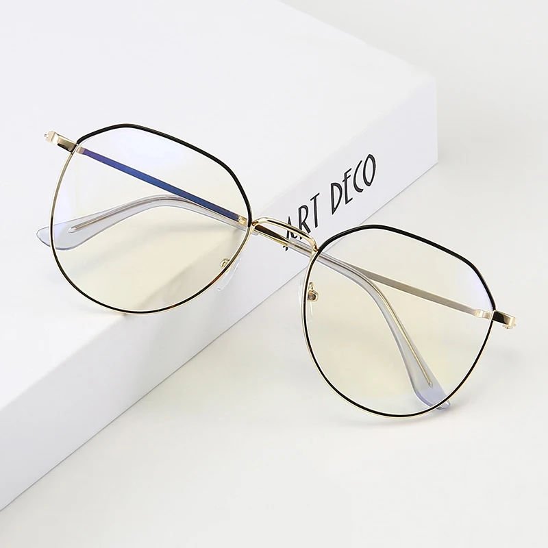 Gafas de miopía terminadas para mujer, gafas de bloqueo de luz azul, marco de retazos de Color, gafas cortas de visión-1-2-3 -3,5-4,5 A3