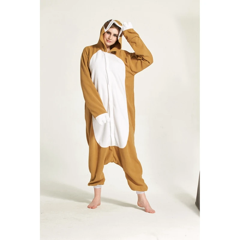 Для взрослых кигуруми Onesie аниме женский костюм Ленивец Хэллоуин косплей мультфильм животных пижамы зима теплая Пижама с капюшоном