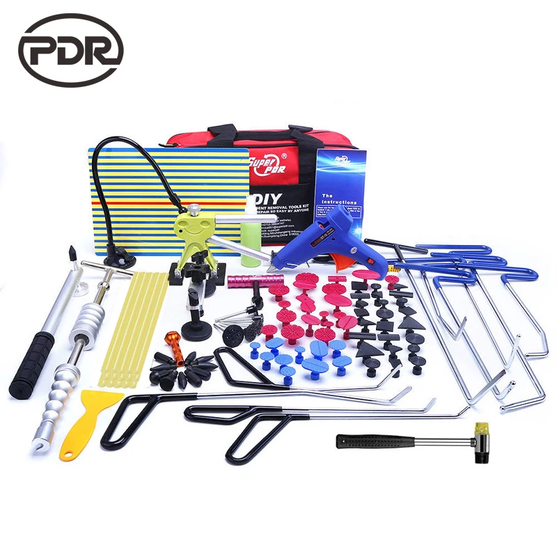 PDR Tools Hooks Stainless Steel Push Rods Dent Removal Car Body Dent Repair Reverse Hammer Paintless Dent Remover Crowbar Kit PDR Tools Hooks Stainless Steel Push Rods Dent Removal Car Body Dent Repair Reverse Hammer Paintless Dent Remover Crowbar Kit
