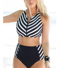 bikini 2018 new sexy swimsuit push up halter swimwear summer beach bathing suits waist striped swim suit maillot de bain biquini bikini 2018 new sexy swimsuit push up halter swimwear summer beach bathing suits waist striped swim suit maillot de bain biquini